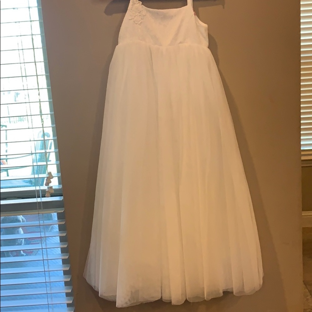2 ivory flower girl dresses worn once